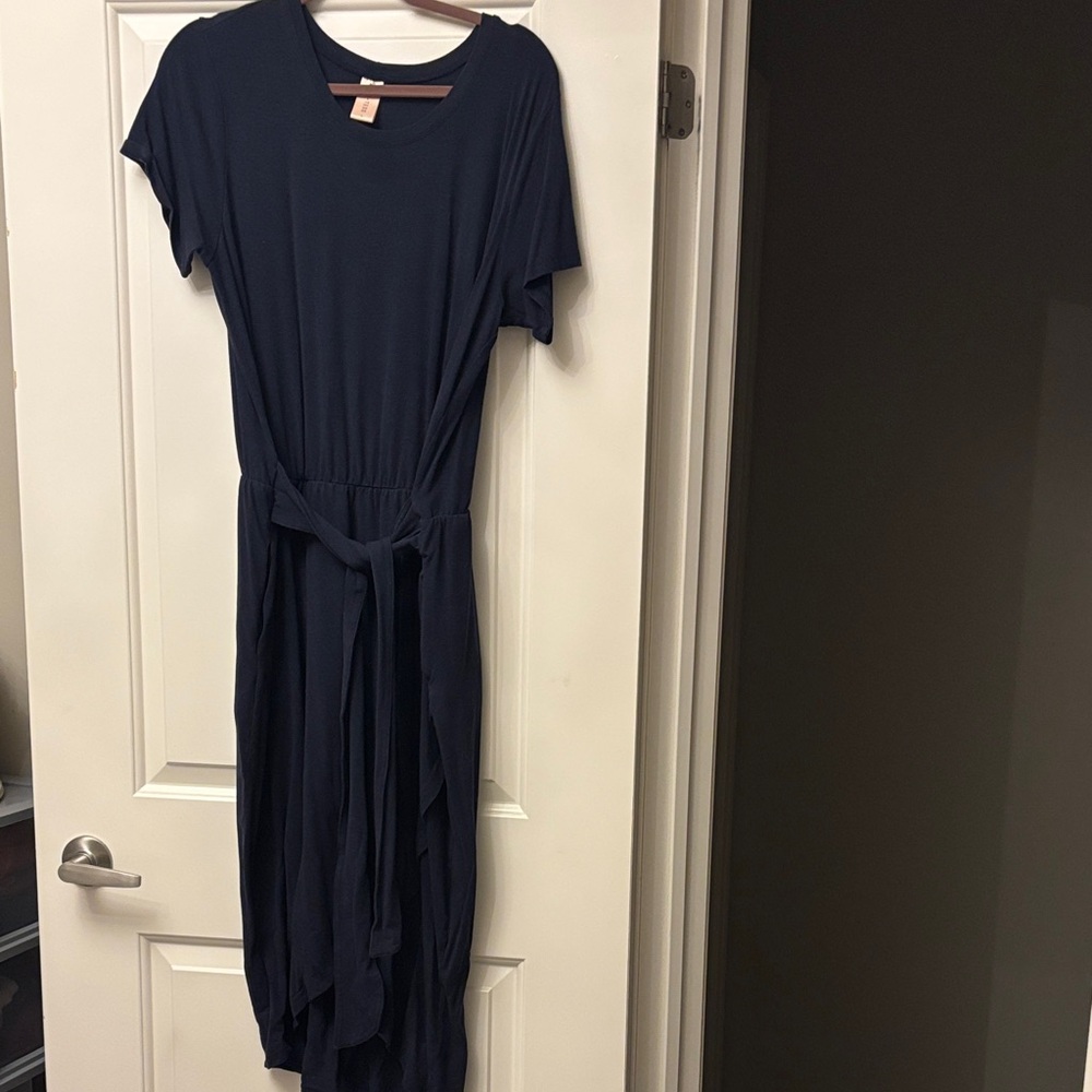 Smash and Tess Cotton Navy Blue Women's Dress